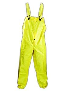 Hi-Vis Yellow PVC Rain Pants, 3XL, 3 Pairs