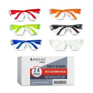 Aqulius 24 Pack ANSI Safety Glasses - Clear Vision