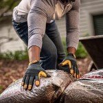 HydraHyde Water-Resistant Cowhide Work Gloves, Large