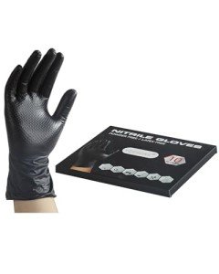 Heavy Duty Black Nitrile Gloves for Mechanics