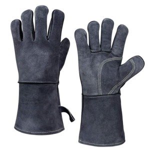 Heat Resistant Welding Gloves - 14" Cowhide Leather