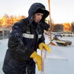 Men's Waterproof Winter Leather Work Gloves