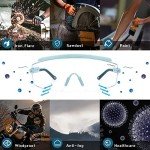 UKNOW Anti-Fog Safety Goggles for Glasses