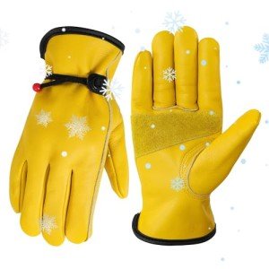 Warm Winter Leather Work Gloves for All