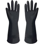 JustSeen Waterproof Chemical-Resistant Rubber Gloves - 2 Pairs