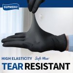Black Disposable Nitrile Gloves – 100 Pack, Large