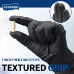 Black Disposable Nitrile Gloves – 100 Pack, Large
