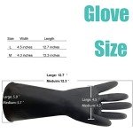 JustSeen Waterproof Chemical-Resistant Rubber Gloves - 2 Pairs