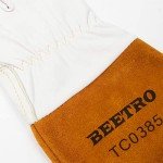 BEETRO 5 Pairs Heat-Resistant Cowhide Working Gloves