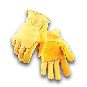 Heavy Duty Cowhide Leather Fencing Gloves - Large