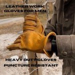 Heavy Duty Cowhide Leather Fencing Gloves - Large