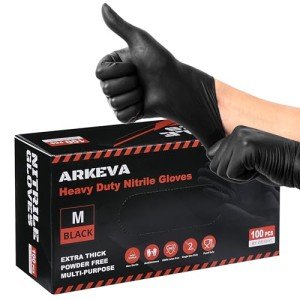 Black Nitrile Disposable Gloves - 6 Mil Safety