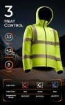 Battery-Powered Heated Hi-Vis Safety Jacket for Men