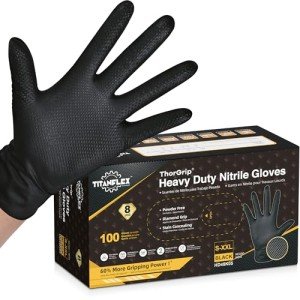 TitanFlex 8-mil Premium Black Nitrile Gloves