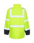 Hi-Vis Waterproof Contractor Parka Jacket - Yellow