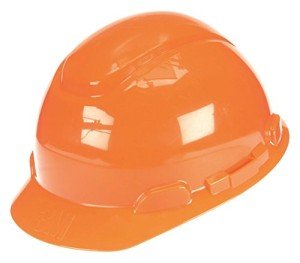 3M Hi-Vis Orange Adjustable Hard Hat, Lightweight