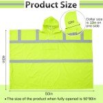 High Visibility Waterproof Rain Poncho with Pocket