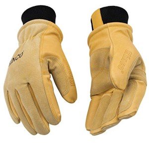 Men's Leather Ski Gloves with Thermal Lining