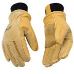 Men's Leather Ski Gloves with Thermal Lining