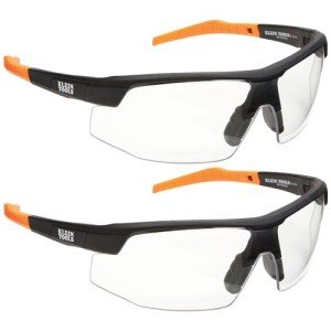 Klein Tools Safety Glasses, Anti-Fog Clear Lens, 2-Pack