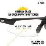 Klein Tools Safety Glasses, Anti-Fog Clear Lens, 2-Pack