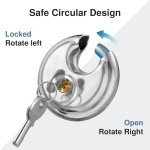 Heavy-Duty Stainless Steel Padlock with Keys