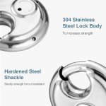 Heavy-Duty Stainless Steel Padlock with Keys
