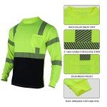 High Visibility Reflective Long Sleeve Safety Shirts