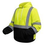 Men's Class 3 Hi Vis Reflective Safety Hoodie