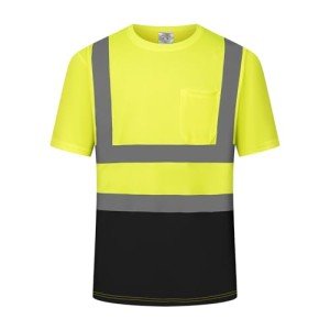 High Visibility Quick-Dry Safety T-Shirt with Strips