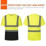 High Visibility Quick-Dry Safety T-Shirt with Strips