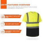 High Visibility Quick-Dry Safety T-Shirt with Strips