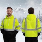 Men's Class 3 Hi Vis Reflective Safety Hoodie