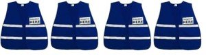 Blue Safety Vest with Reflective Stripe – MCR Safety