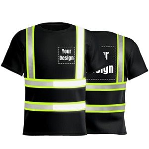 Custom Hi-Vis Reflective Safety Workout T-Shirt