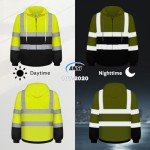 Hi-Vis Reflective Hoodie for Men & Women, XL