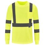 Hi-Vis Long Sleeve Reflective Safety T-Shirt