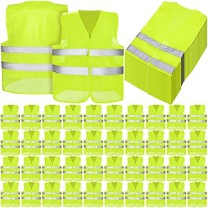 40-Pack Reflective Safety Vests for Men & Women