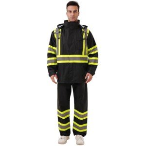 High Visibility Waterproof Rain Jacket for Work