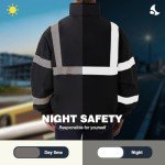 Men's High Visibility Waterproof Safety Jacket - 2XL