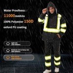 High Visibility Waterproof Rain Jacket for Work