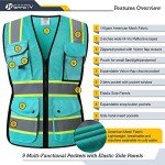 Hi-Vis Reflective Safety Vest for Women - Peacock Blue