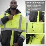 Men's 5-in-1 Waterproof Hi-Vis Safety Jacket
