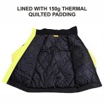 High Visibility Weatherproof Bomber Jacket, Quilted Liner
