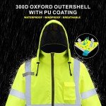 High Visibility Weatherproof Bomber Jacket, Quilted Liner
