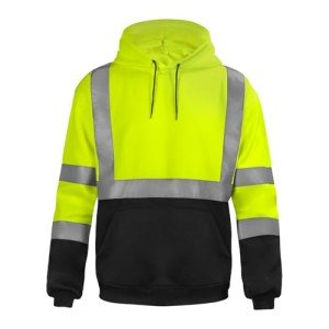 Men's High Visibility Hooded Safety Sweatshirt