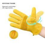 DULFINE Durable Cut Resistant Leather Work Gloves