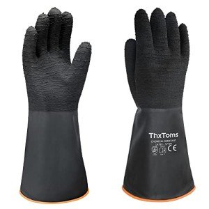 ThxToms Heavy Duty Chemical Resistant Rubber Gloves