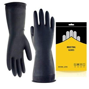 Pomex Natural Latex Chemical Resistant Work Gloves
