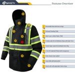 Hi-Vis Waterproof Safety Rain Jacket for All